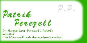 patrik perczell business card